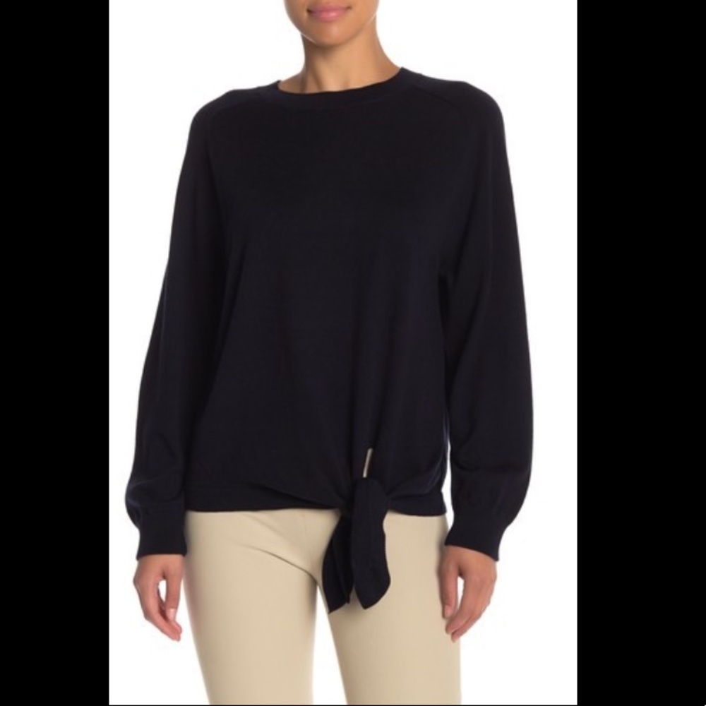 Vince Tie Waist Crew Sweater, S (new with tags)